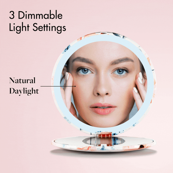 Mini Taylor LED Compact Mirror | Romantic Florals