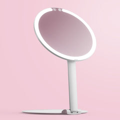 Fancii Abigail Travel Mirror with LED Lights Hero Extended White None Without 10x Magnifying Mirror Ultimate Mirror Bundle Bedazzled