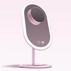 Fancii Vera LED Lighted Vanity Makeup Mirror & Lara 10X Magnifying Mirror in Pink