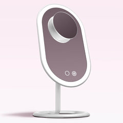Fancii Vera LED Lighted Vanity Makeup Mirror & Lara 10X Magnifying Mirror in White