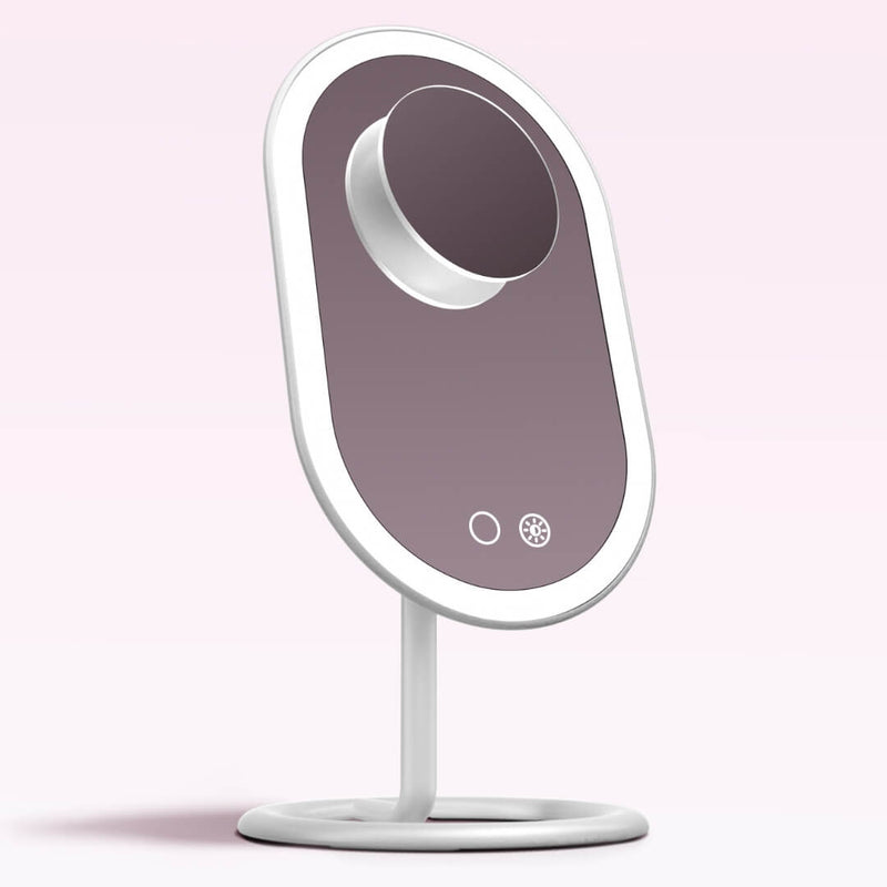 Fancii Vera LED Lighted Vanity Makeup Mirror & Lara 10X Magnifying Mirror in White